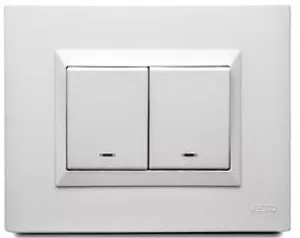 Conmutador Doble Plura Blanco VETO