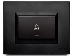 Pulsador De Timbre Simple Negro VETO