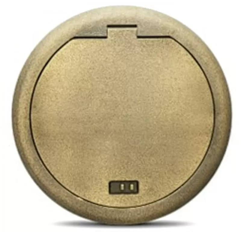 SOCKET DE PISO REDONDO EXTERIORES DORADO