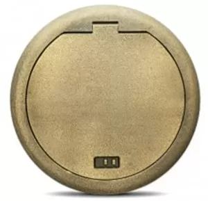 SOCKET DE PISO REDONDO EXTERIORES DORADO