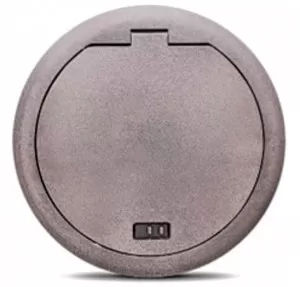 SOCKET DE PISO REDONDO EXTERIORES PLATEADO