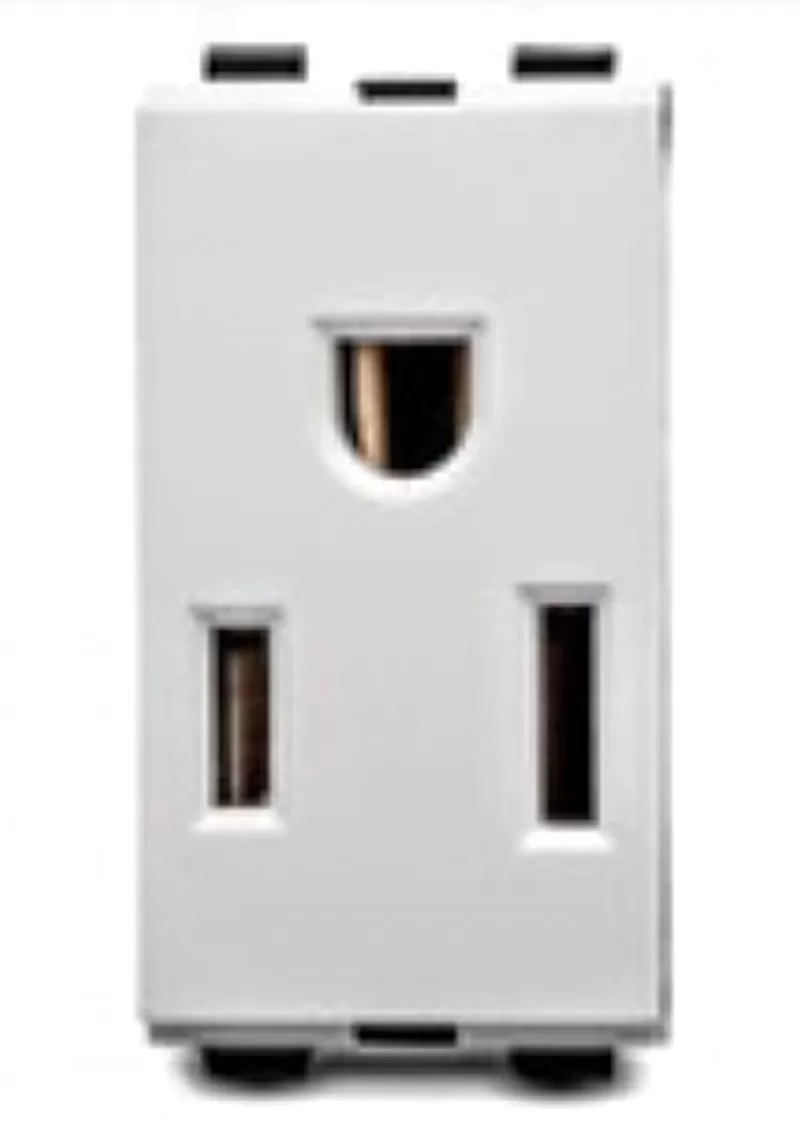 Modulo Tomacorriente Amer 2P+E VETO