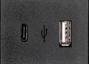 Usb A+C Modulo Black VETO