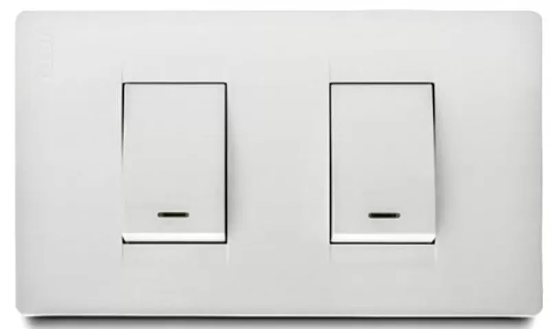 Conmutador Doble Premium Blanco VETO