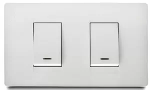 Conmutador Doble Premium Blanco VETO