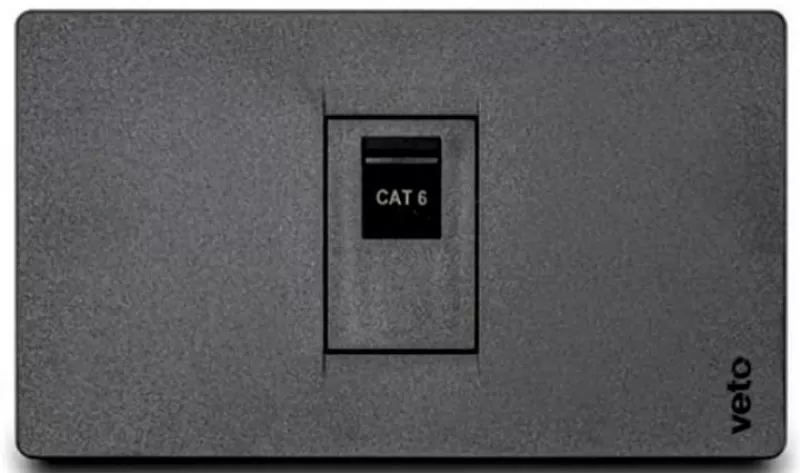 Jack Datos RJ45 cat6 Simple Black VETO