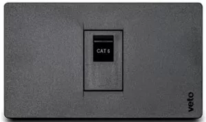 Jack Datos RJ45 cat6 Simple Black VETO