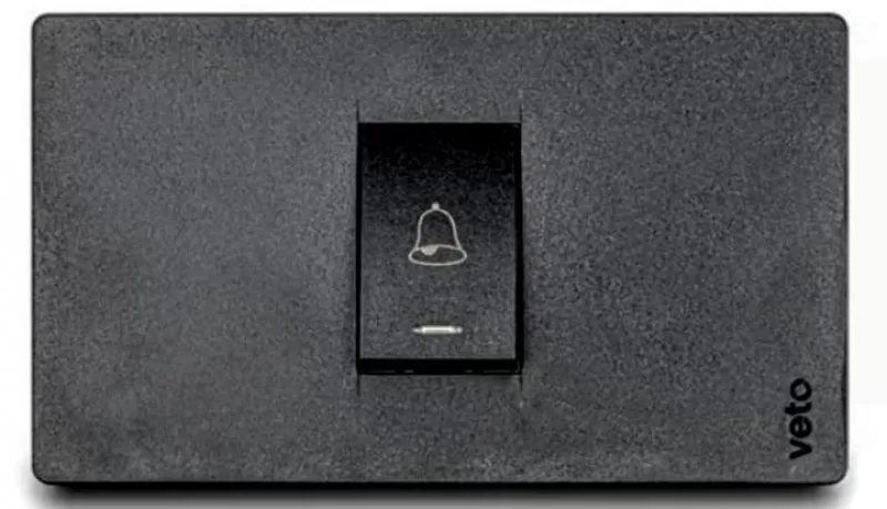 Pulsador De Timbre Simple Black Premium VETO