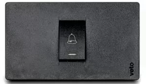 Pulsador De Timbre Simple Black Premium VETO