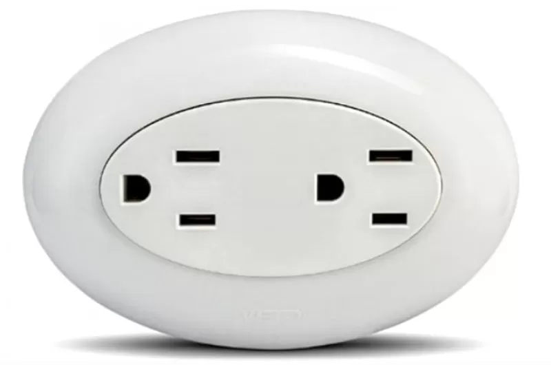 Tomacorriente doble Amer 2P+E Sobreponer Click VETO