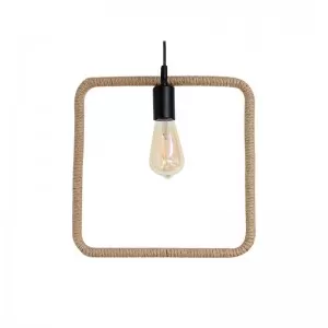 Lampara colgante negro + cuerda (cabulla)incluye bombillo led