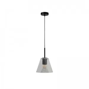 LCE254 - Lampara colgante tipo campana portalampara E27 negro + Claro.