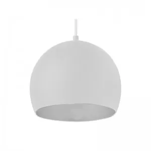 LCE405 - Lampara colgante E27 Esfera 3/4 Blanco.