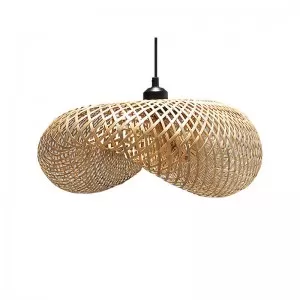 LCE555 - Lampara decorativa colgante Asimétrica En Bambú.