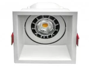 Bala incrustar cuadrada Recesada Blanca Para GU10 TECNOLITE