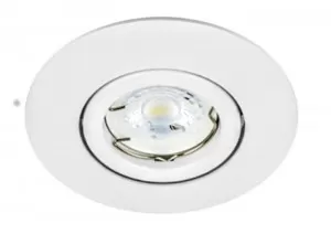 Bala incrustar redondo plana dirigible Blanca para GU10 TECNOLITE