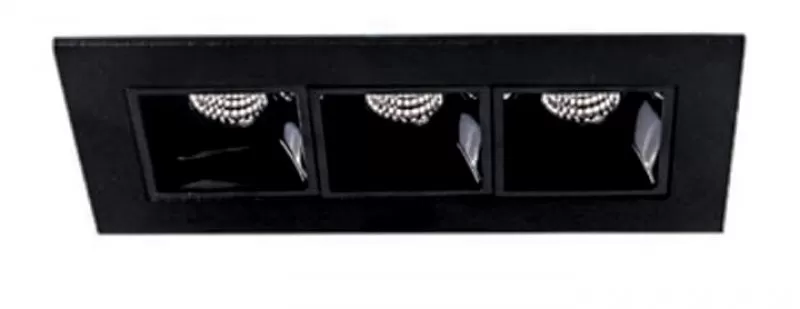 Mini kardan triple 7W 3000K Negro 100-240V TECNOLITE