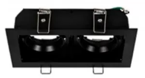 Kardan doble negro para GU10 TECNOLITE