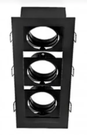 Kardan triple negro para GU10 TECNOLITE