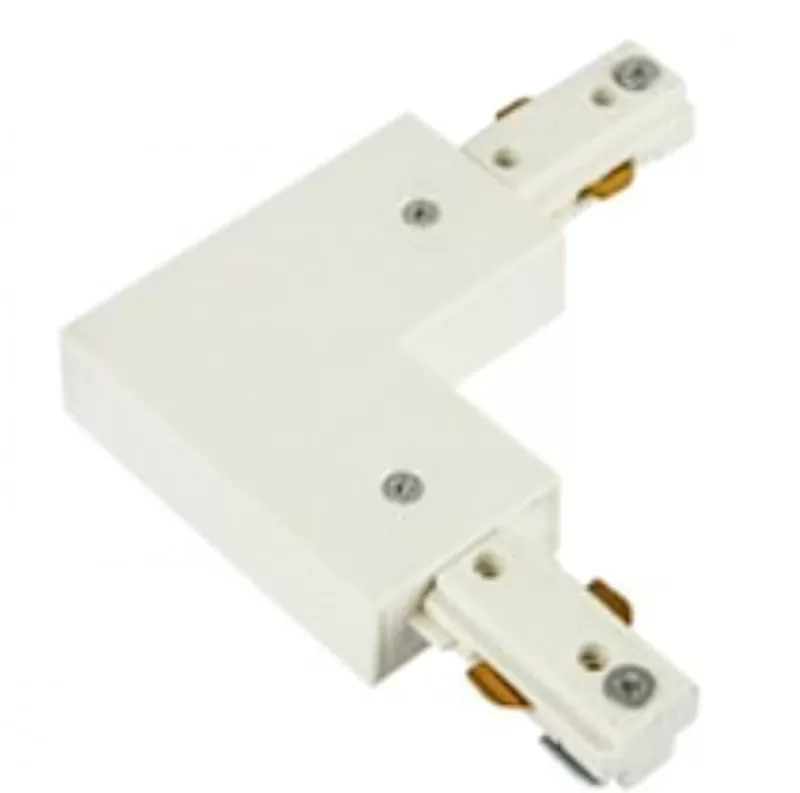 Conector en l para riel blanco TECNOLITE