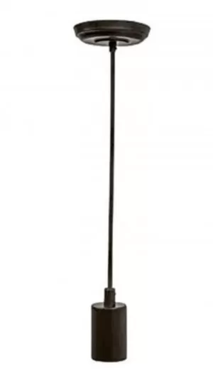 Socket colgante metalico E27 60W Negro TECNOLITE