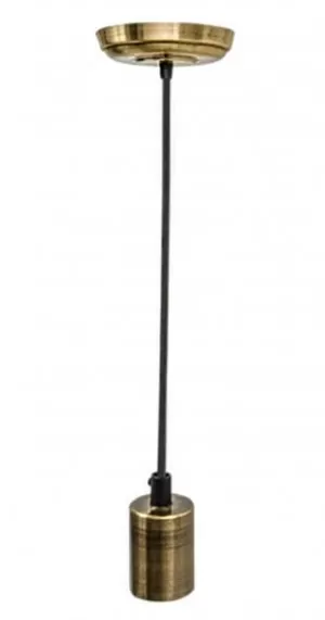 Socket metalico hierro antiguo 60W E 37 TECNOLITE