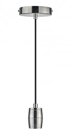Socket colgante metalico satinado E27 TECNOLITE