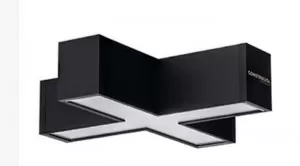 Union en X Accesorio lineal negro TECNOLITE