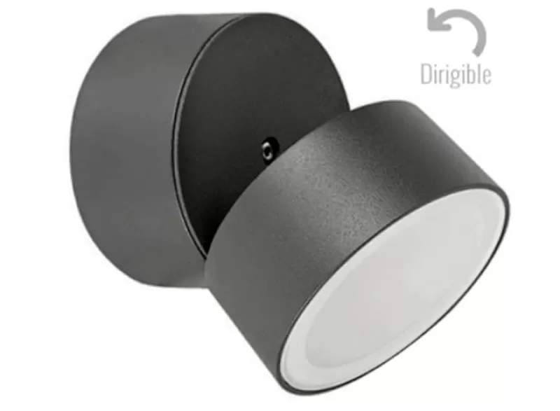 Aplique pared dirigible Negro Procyon 10W 3000K TECNOLITE
