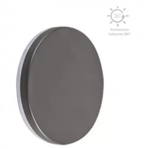 Aplique muro plano Circular gris 10W 3000K Luz indirecta TECNOLITE