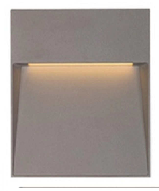 Aplique led 8W IP54 3000K gris 127V TECNOLITE