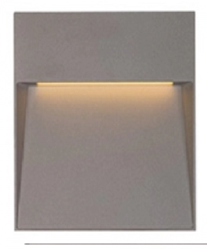 Aplique led 8W IP54 3000K gris 127V TECNOLITE
