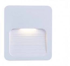 Aplique muro empotrado cuadrado blanco 1.5W 3000K