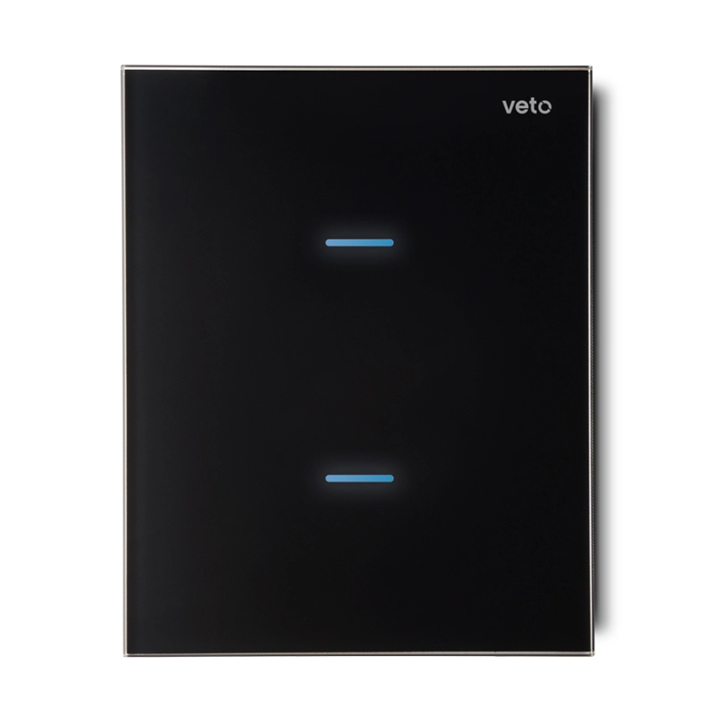 Interruptor Smart Doble Plura Negro Veto