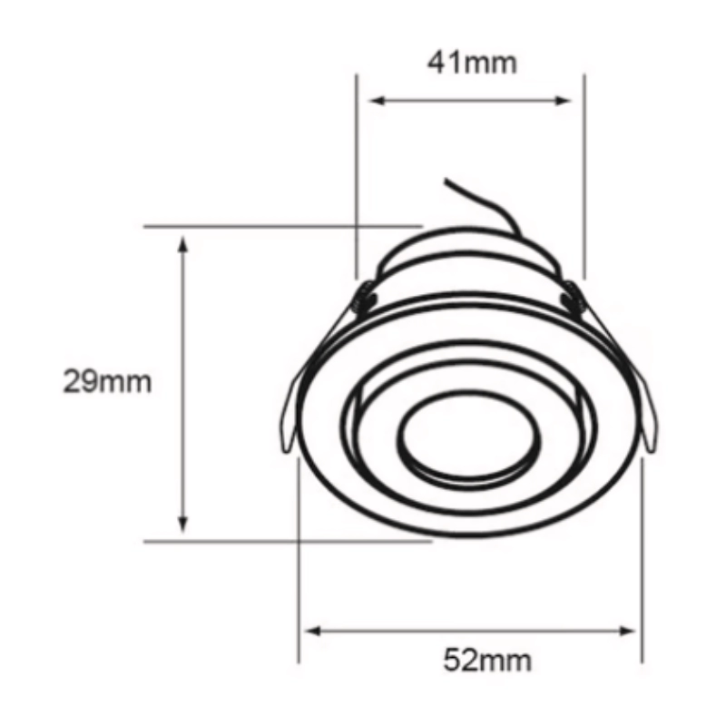 Bala Mini LED 3W Incrustar Blanco 3000K Tecnolite