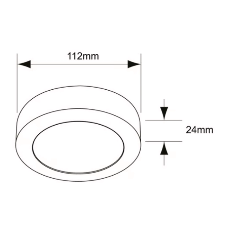 Panel LED 6W Sobreponer Redondo Blanco 3000K Tecnolite