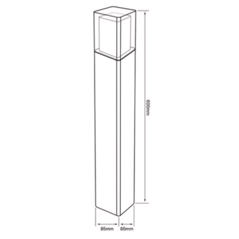 Poste LED 13W Sobreponer IP65 Negro 3000K Tecnolite