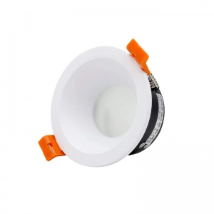 Bala De empotrar Redonda Fija Con Vidrio Opalizado Blanco Para Zona Humeda ILUMAX