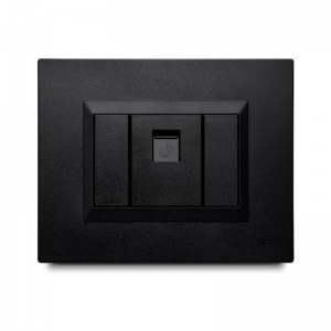 Toma Telefono Rj14 Plura Negro Veto