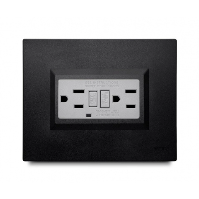 Toma Corriente  Gfci Plura Negro    Veto