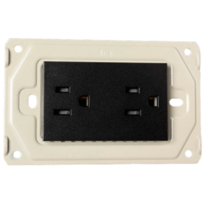 Toma Corriente  Con Polo Pollux Negro    Miletto