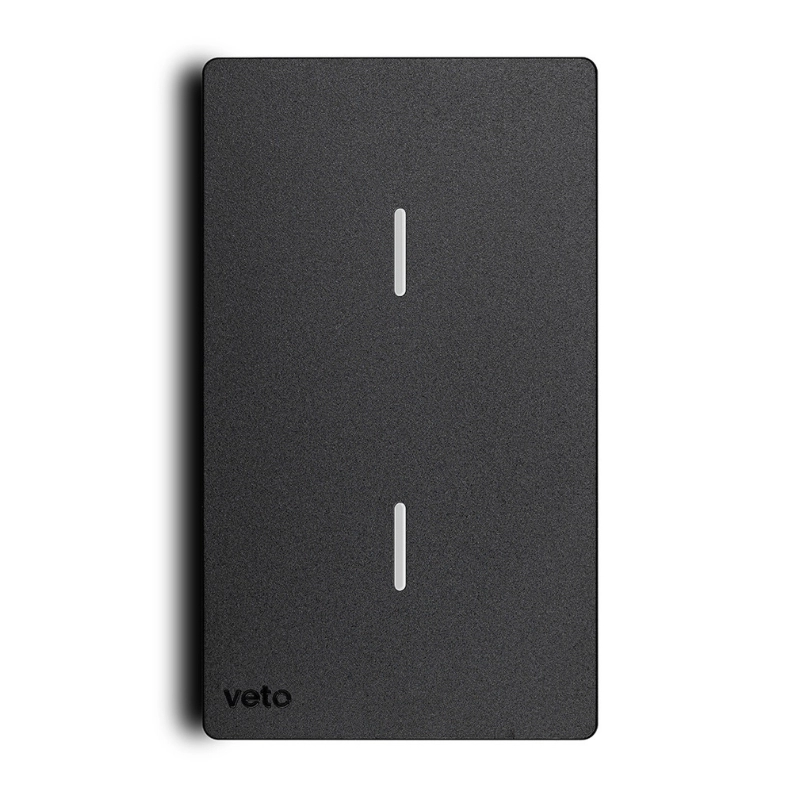Interruptor Smart  Doble Premium Negro  Veto