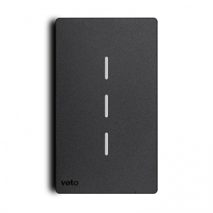 Interruptor Smart  Triple Premium Negro Veto