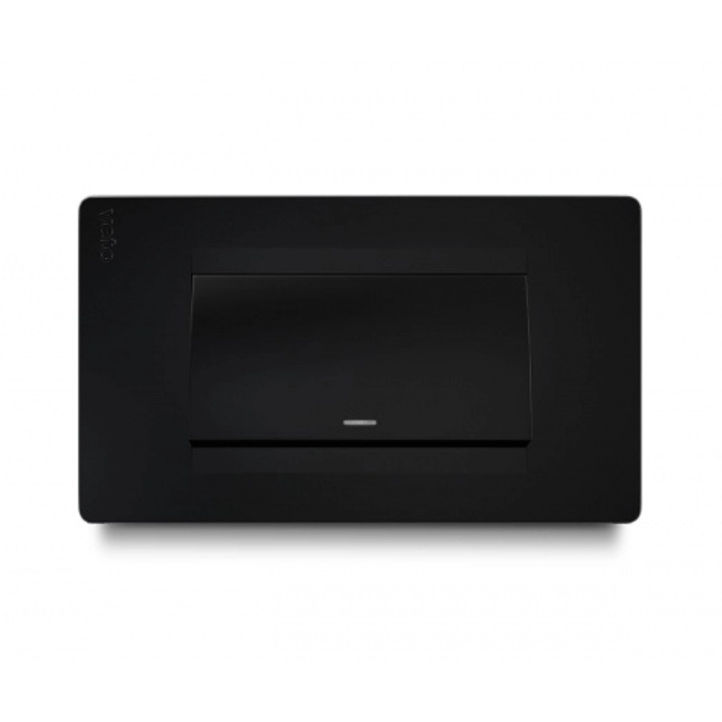 Interruptor Sencillo  Boton Ancho Premium Negro    Veto