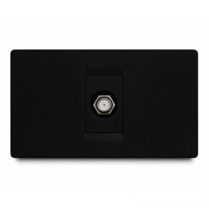 Toma Coaxial  Simple Premium Negro    Veto