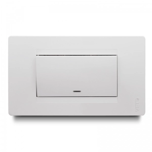 Interruptor Sencillo  Boton Ancho Premium Blanco    Veto