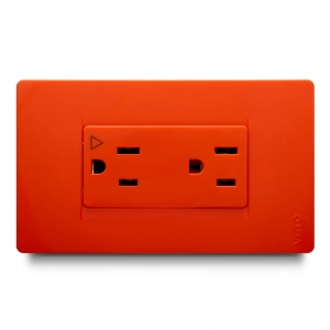 Toma  Corriente   Premium Naranja    Veto