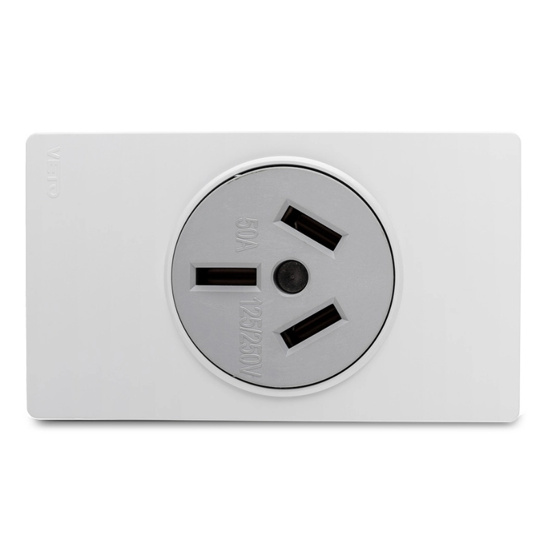 Toma Nema Vehicular Blanca Veto Premium