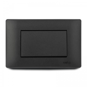 Interruptor Conmutable Sencillo  Ancho Oslo Negro    Veto