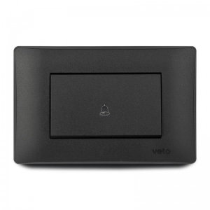 Pulsador  Timbre   Oslo Negro Veto